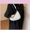 2023 New Summer Street Fashion Solid Color Chain Crossbody Shoulder Bag For Women Trendy And Casual Pu Material
