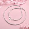 925 Sterling Silver Simple 4MM Twisted Fine Chain Necklace for Women Fashion Party Favor Wedding Jewelry