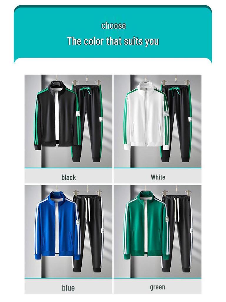 2022 Herren Herbst/Winter Lässiges Sport-Strickjacken & Pullover-Set