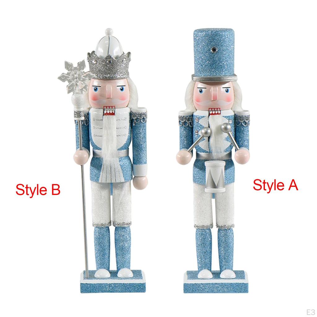 Christmas Nutcracker Figures Soldier Figure Decor, Cartoon Puppet, Wooden