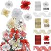 1 Rolle Dekorationsmaterial Schleife Geburtstag Gaze Band Weihnachten Bastelzubehör Geschenkverpackung Gold Silber Rot Hochzeit 2m/3m/5m