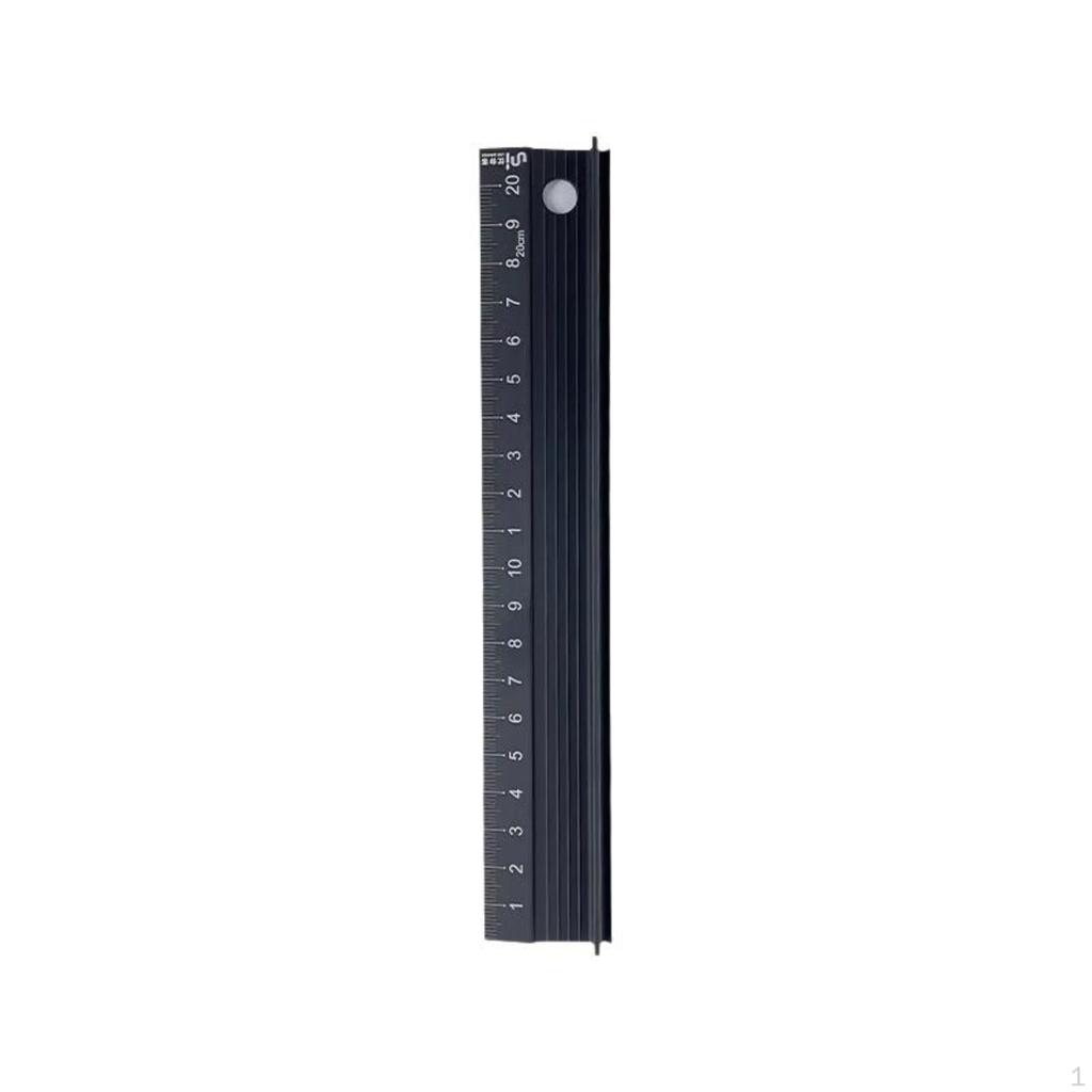 Aluminum Alloy Ruler, CutProtective, TwoTone Color, Measuring, Cutting Pink 20cm