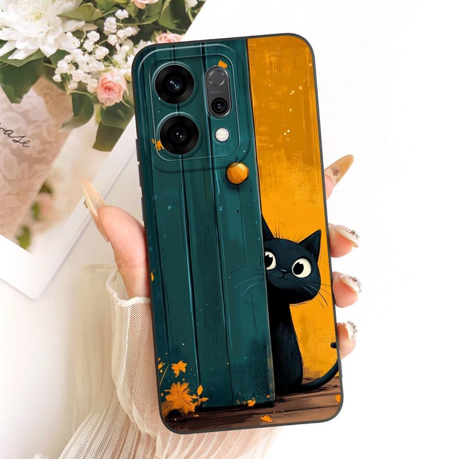 Cute Cartoon Phone Case For OPPO Reno 14 Cover Reno14 Pro Shockproof Silicone Funda Matte Bumper on OPPO Reno14Pro 5G Soft Shell