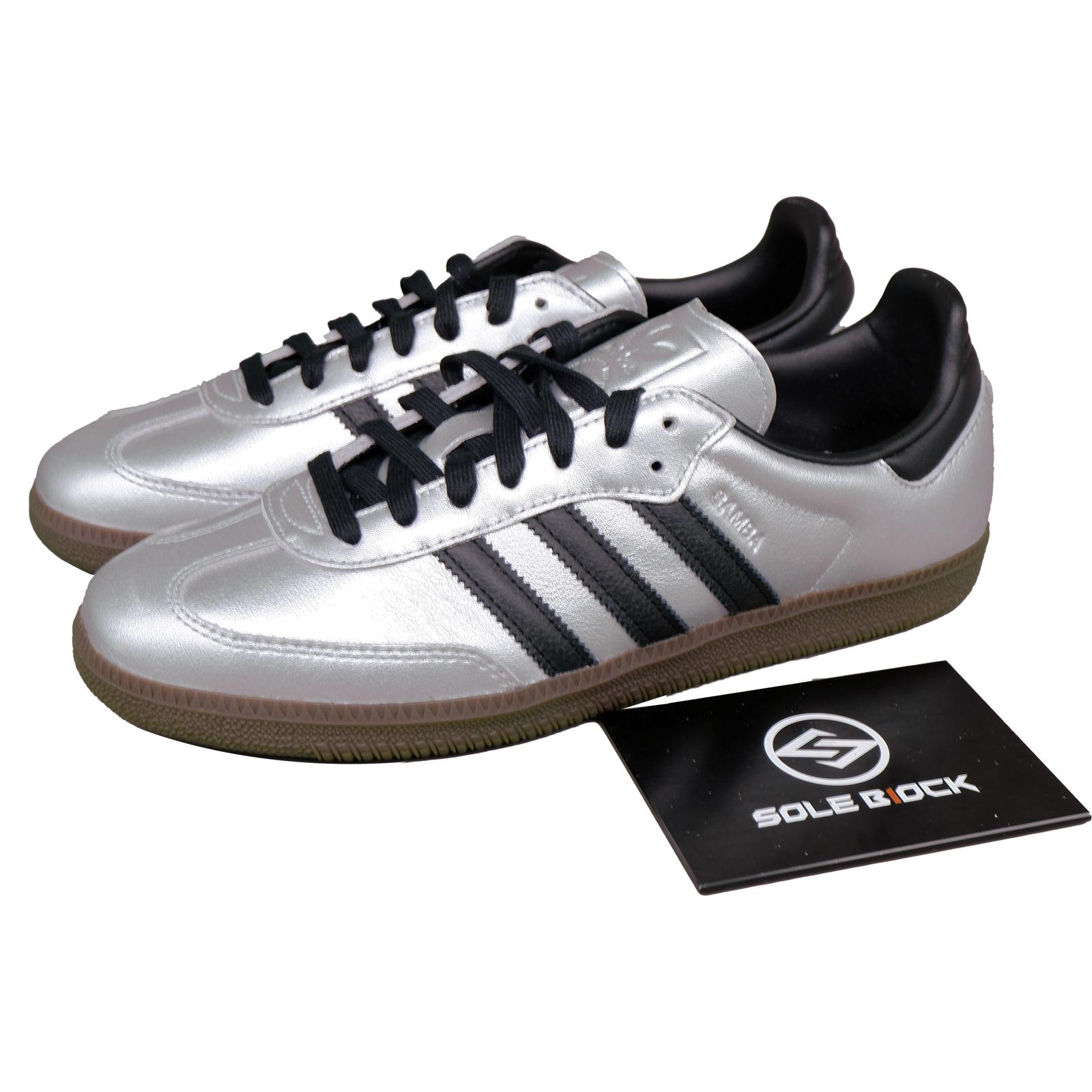 

adidas SAMBA OG Silver Metallic Black Gum Women s JI4218 44