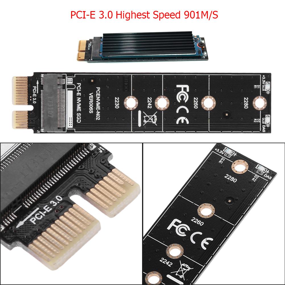 1/2/3/5Pcs NVME M.2 to PCI E3.0 1X High Speed Extension Adapter Card M Key NGFF Converter Card Module Converter Card