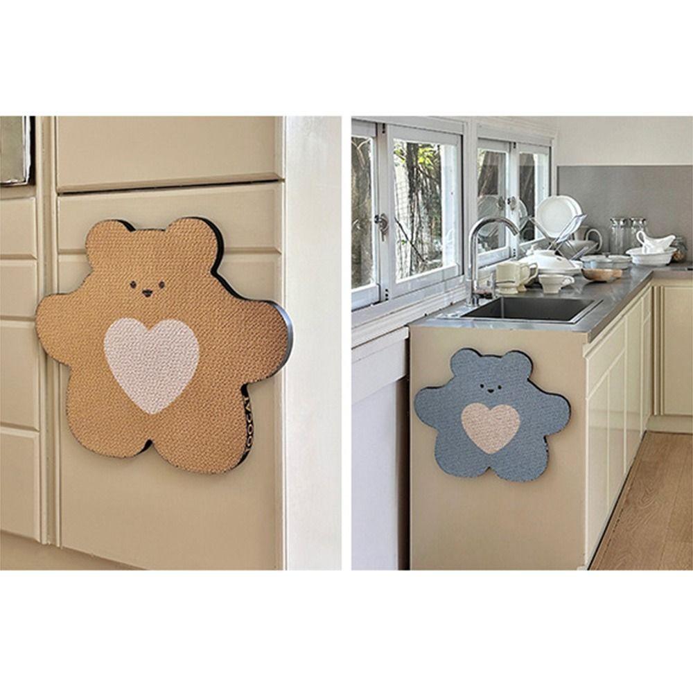 Bear Shape Cat Scratching Board Grip-fast Cat Scratch Wall Mat Relaxing Toys