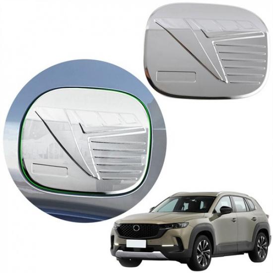 Chrome Car Fuel Lid Petrol Gas Tank Cover Trim For Mazda CX-50 2023 2024 2025