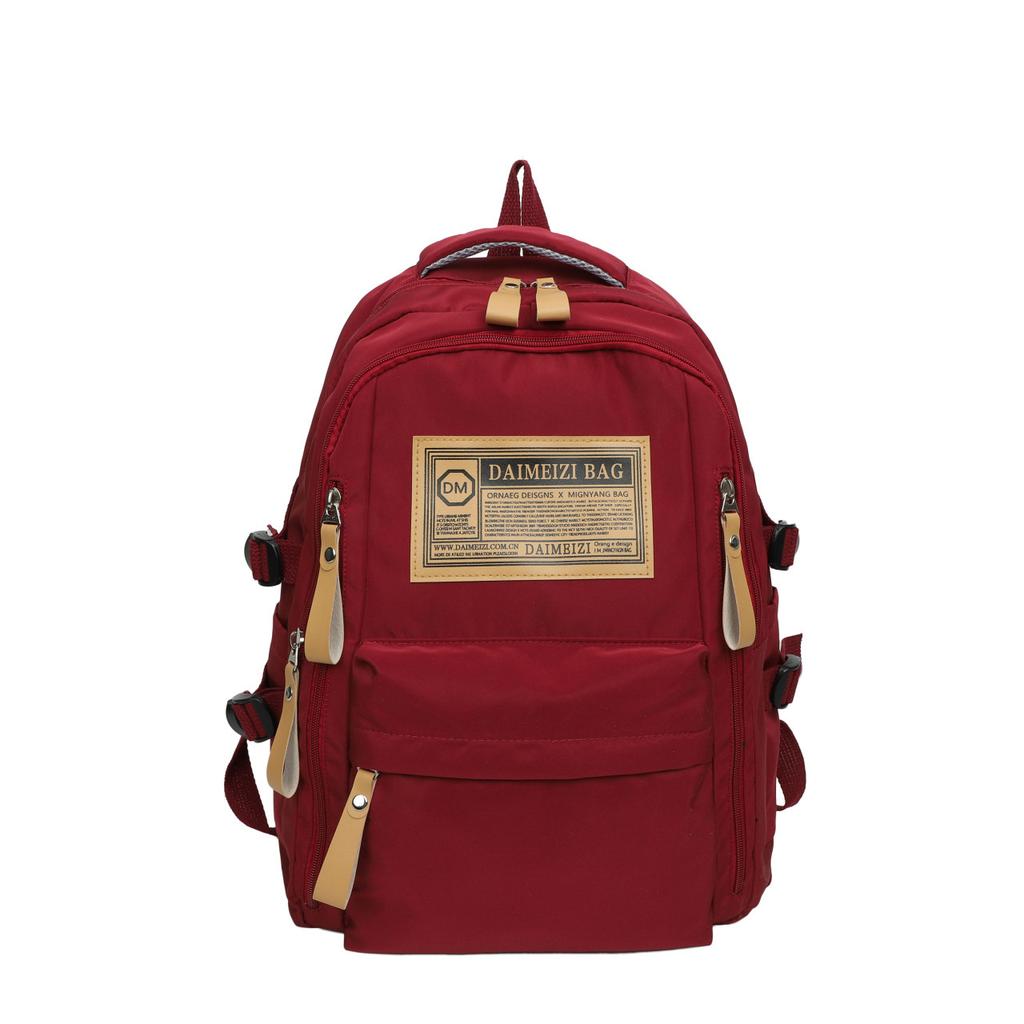Backpack Student School Bag Large Capacity Backpack Lightweight Retro Trend Commuter Casual Backpack