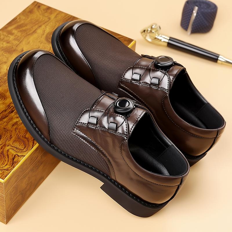 Spring Summer Slip-On Loafers for Men Soft Soled Casual Shoes Business Men Dress Shoes British Solid Color Man Moccasins