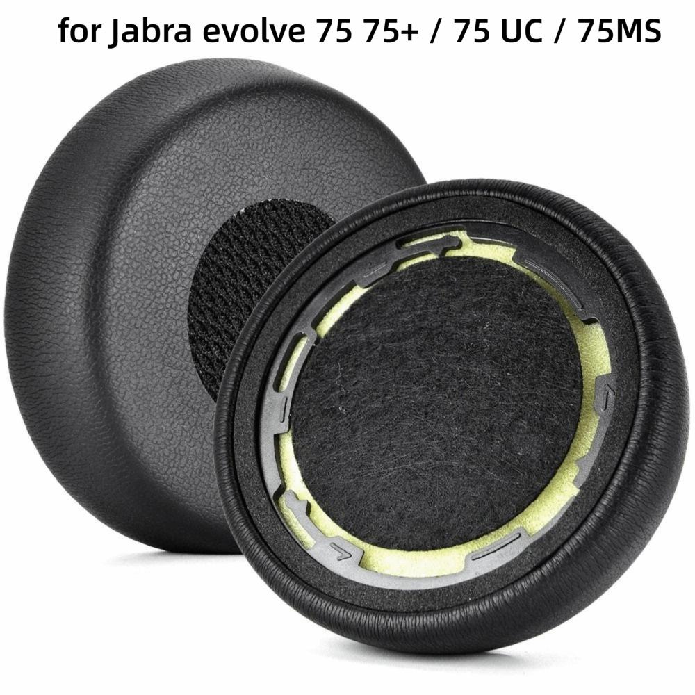 1 Pair Replacement Headphone Ear Pads for Jabra evolve 75 75+ / 75 UC / 75MS Noise Cancelling