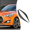 Soft Carbon Fiber Headlight Eyebrow Trim Sticker For Hyundai Veloster 2011-2017
