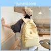 Fashionable Large Capacity Korean Style Backpack Waterproof Nylon School Bag For Men And Women