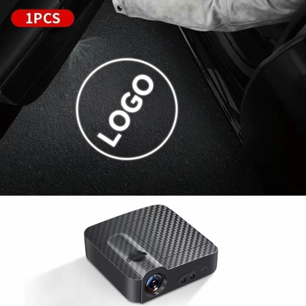 2PCS  Car Brand Car Door Lights, LED Projector Car Door Step Courtesy Welcome Lights, 3D LED Car Welcome Lights Lamp Fits For Most Brand (2Pcs For
