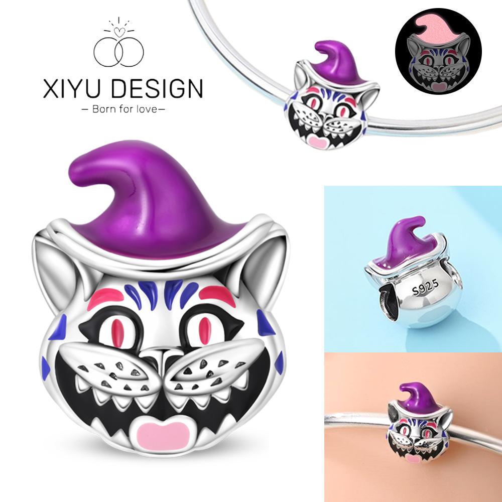 Magical Animals Copper Cute Naughty Rabbit Cat Charms Luminous Beads Fit For The Brand'S Diy Bracelet Women Jewelry Gifts
