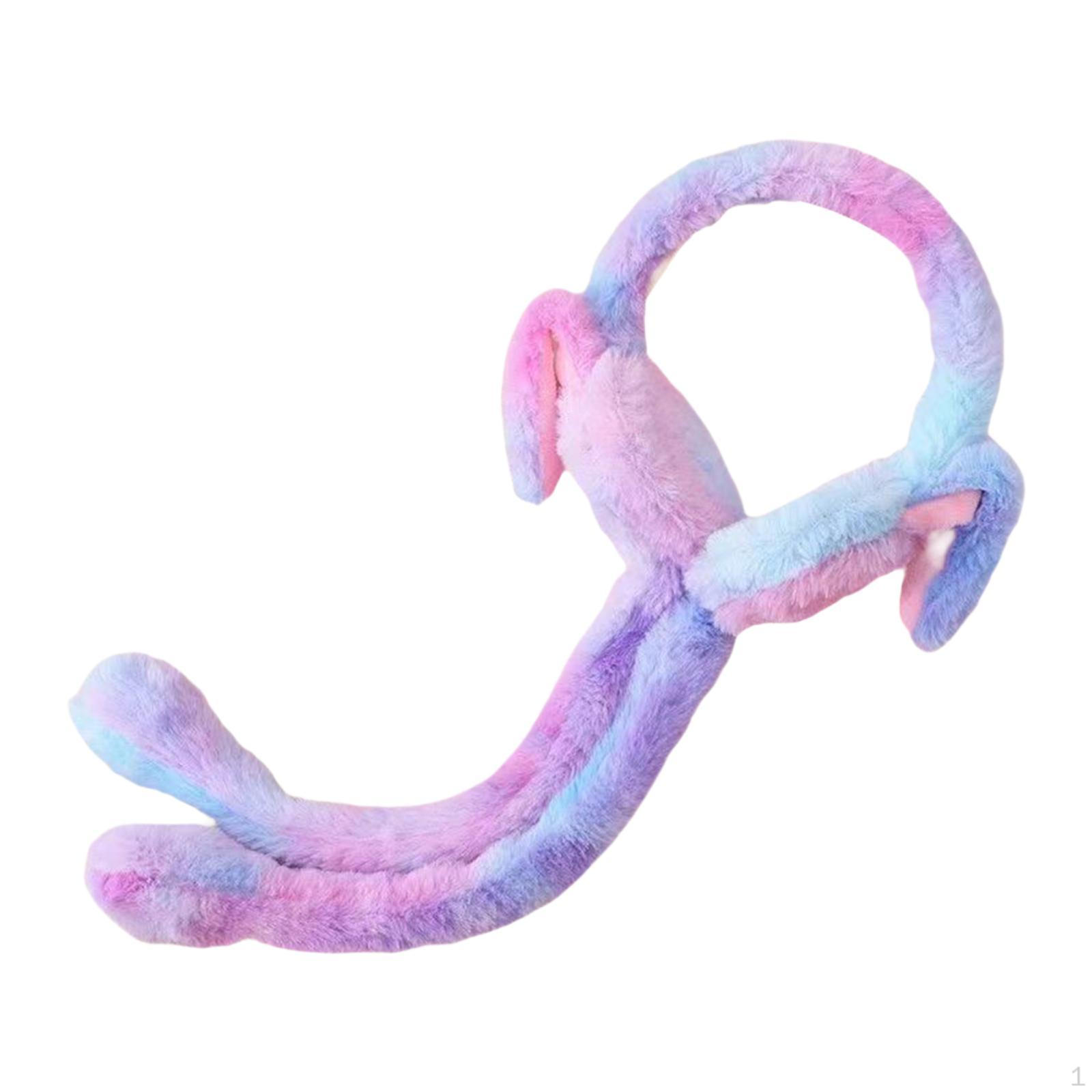 

Earmuffs with Moving Ears, Windproof And Warm. Blue Violet