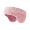 Winter Knitted Faux Mink Warm Ear-Protective Headband Women Stretch Wide Band Outdoor Cycling Sports