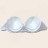 Women Lace Bra Half Cup Demi Bras with Thick Padded Lingerie Strapless Backless Design B Cup Underwear