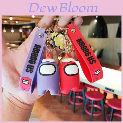 Cute Among Us Keychains Colorful Pvc Cartoon Key Rings Adorable Space Imposter Charms