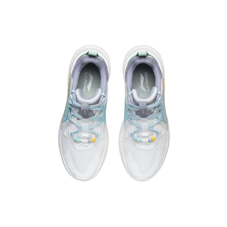 Li Ning Starfire Fabric Synthetic Leather Sports Shock Absorption Non-Slip Wear-Resistant Breathable Lightweight Low-Top Casual Shoes AGLR092-4