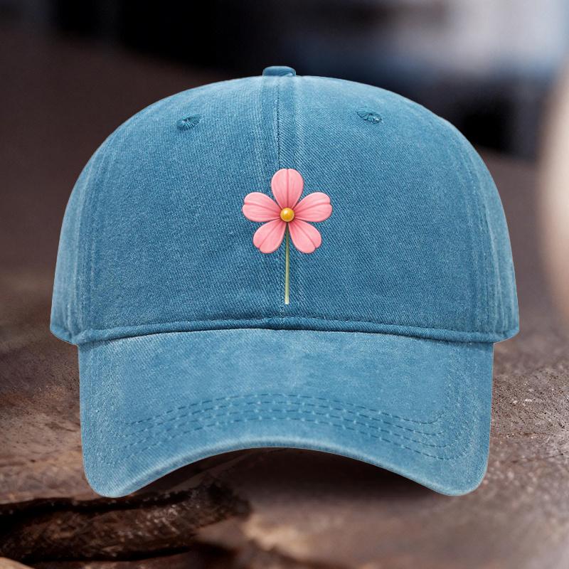 Pc Adjustable Hat with Pink Cherry Blossom Print Unisex Outdoor Sport Style Ideal Gift for Wedding Party Birthday Racing T