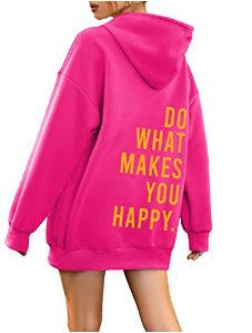 Casual Sports Sweater Fleece Hooded Sports Sweater Women's Large Size Autumn and Winter Models