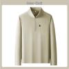 Men's Autumn/Winter Stand-Up Collar Fleece Sweatshirt: Warm Half-Zip, Long-Sleeve, Fashionable & Versatile for Outdoor Sports.