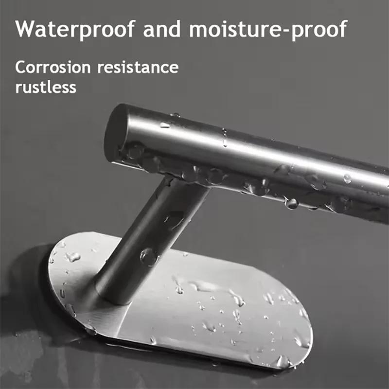 1pc-Stainless Steel Paper Towel Holder No Punch Wall Mount Paper Roll Shelving Toilet Home Bathroom Kitchen Organizer