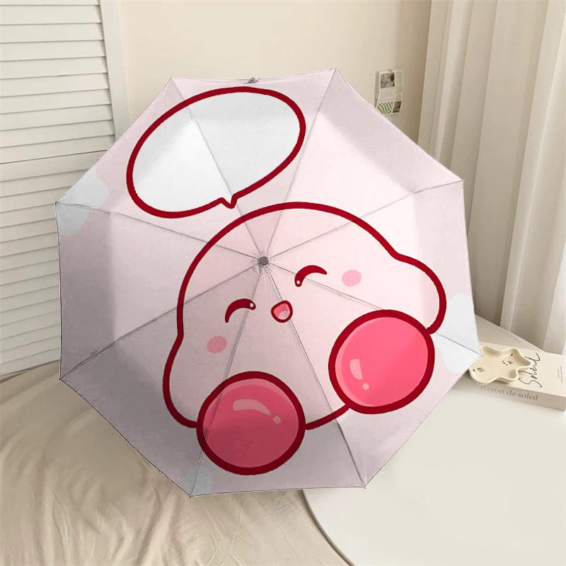 

Adorable Pink Cloud Character Umbrella: Cute Design with Automatic Opening & Closing, Perfect for Outdoor Adventures and Travel Accessories 126