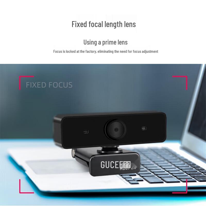 GUCEE HD87 2K HD Computer Webcam with Microphone