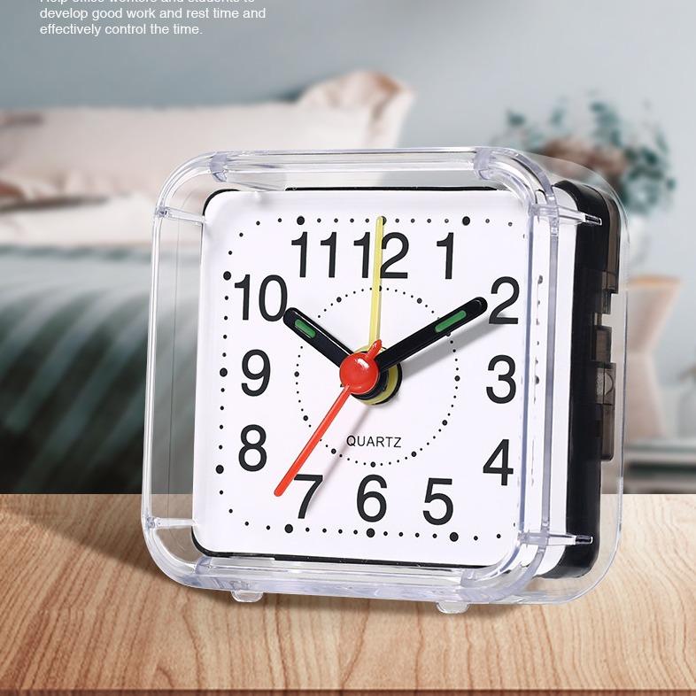 Stylish Simple Nostalgic Small Alarm Clock Travel Alarm Clock Time Small Butler Plastic Alarm Clock