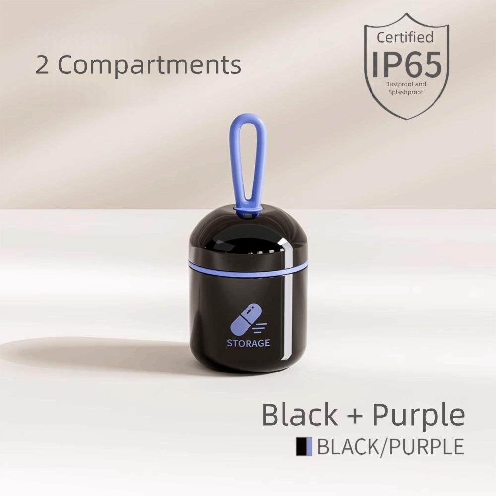 Round Shape Pill Box Portable Drug Dispenser Durable Pills Organizer