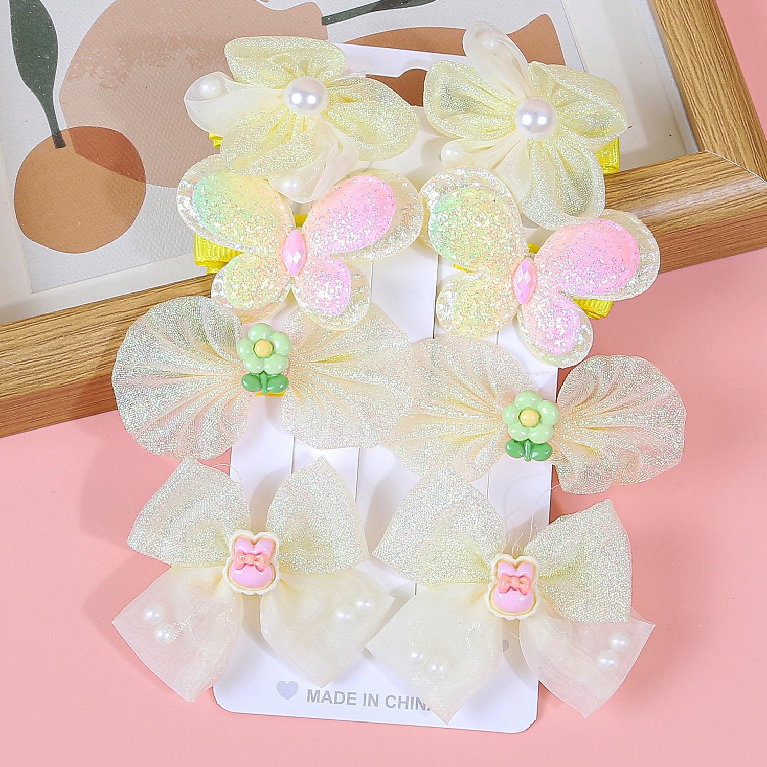 

8 шт. Милые заколки-бабочки для девочек, банты для волос, заколки-шпильки, цветочные заколки-зажимы для волос, детские аксессуары для волос