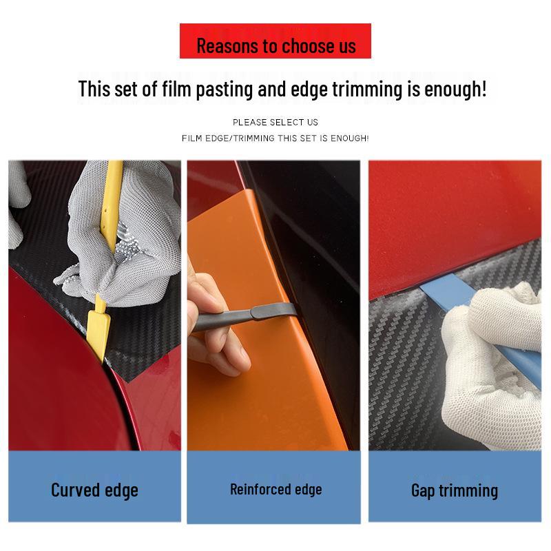 Car Film Edge Trimming & Gap Filling 7-Piece Tool Set for Color Change & Invisible Cover.