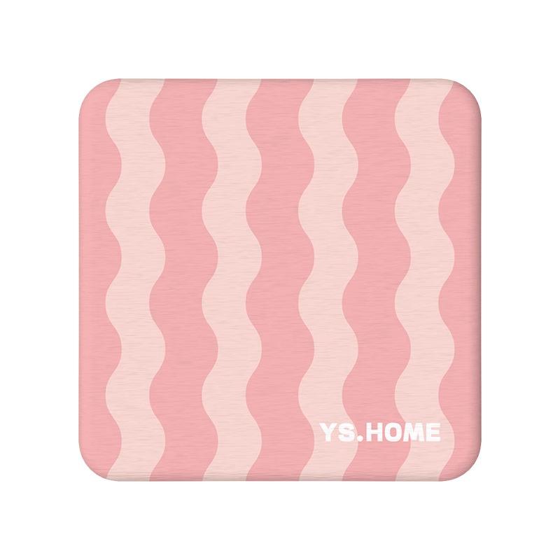 Round Plaid Hard Diatom Mud Coffee Tea Coaster Thermal Insulation Pad Office Non-slip Absorbent Pad