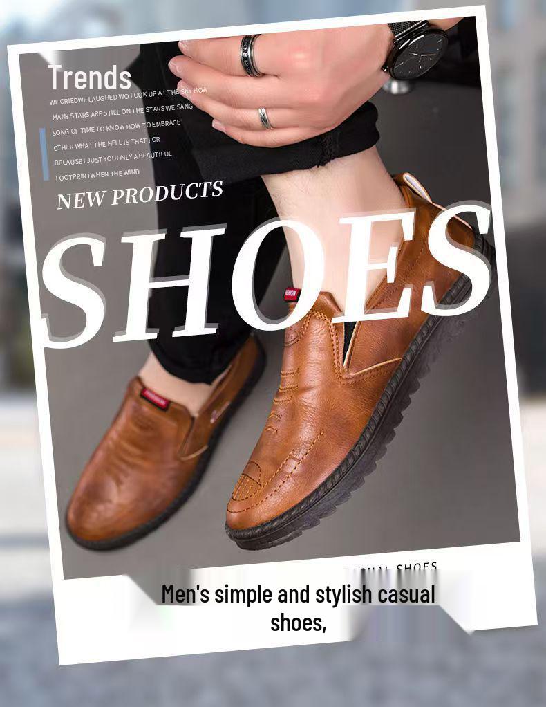 Herren Frühling 2025 Weiche Leder Slipper - Perforierte Freizeit-Slipper
