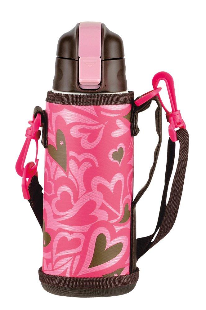 Pearl Metal Kids Charger Direct Bottle 600 with Heart Pouch HB-2798