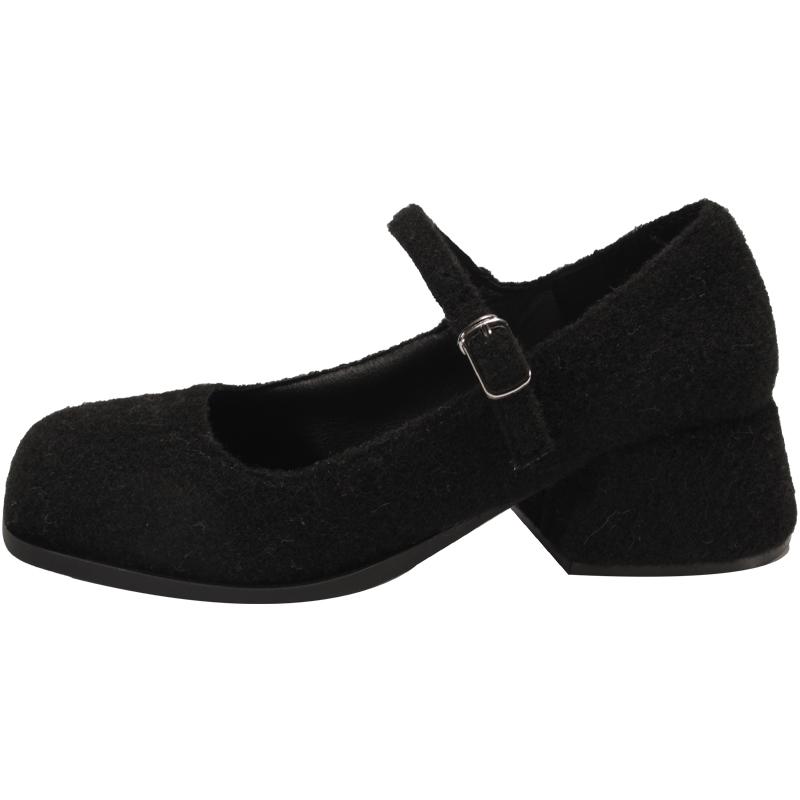 Fashion 2025 Fashionable Simple and Elegant Spring Designer Woman Shoes Fashion Shallow Thick Heels Elegant Party Female Shoes