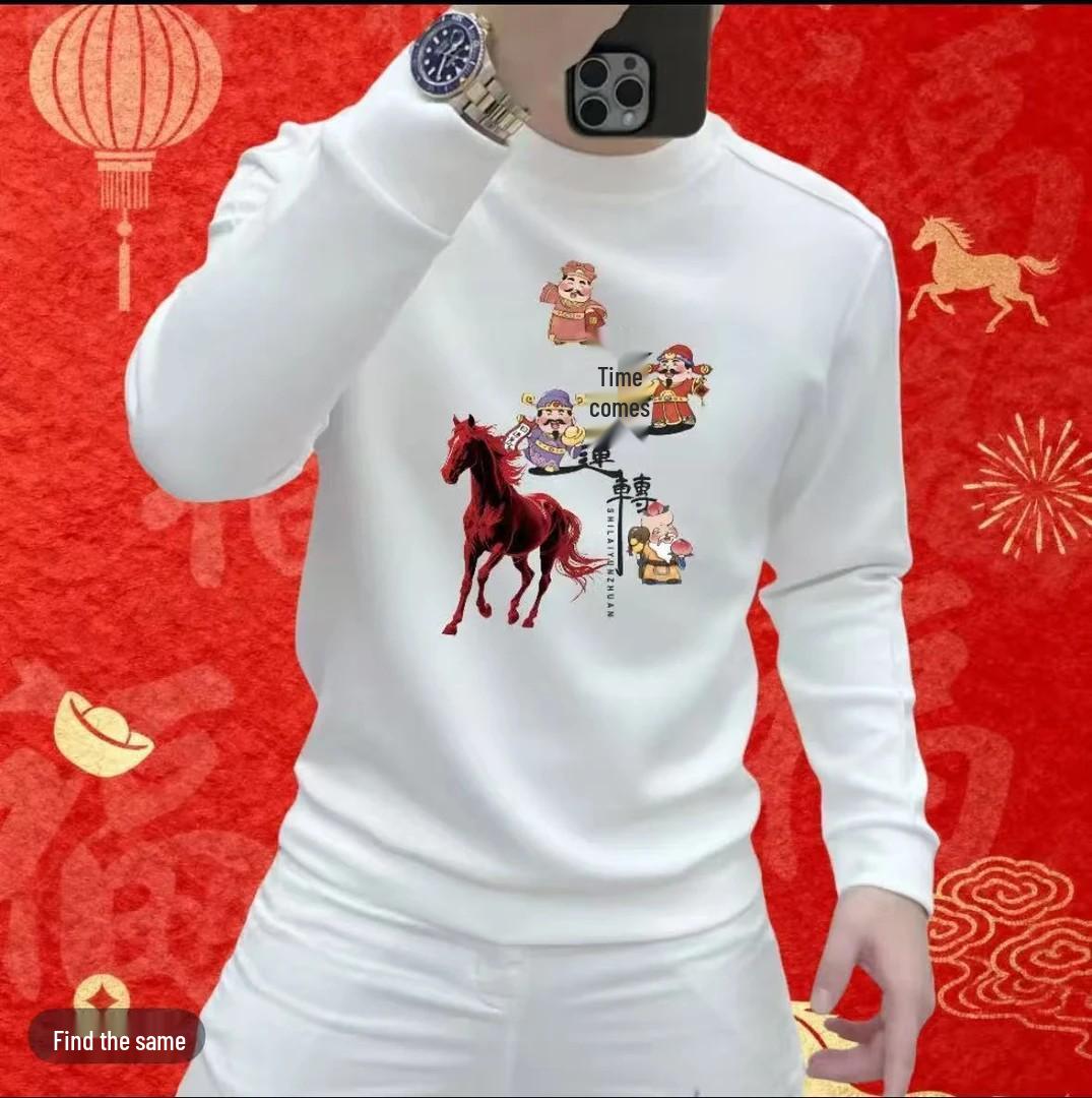 American Men s Versatile Plus-Size Hoodie - Casual Long-Sleeve Fashion Top with Trendy Print 4XL