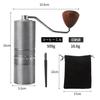 ESTVLB All-Metal Manual Coffee Grinder with 420 Stainless Steel Grinding Grinders, External Adjustment, 60 Levels of Coarseness, Disassembleable