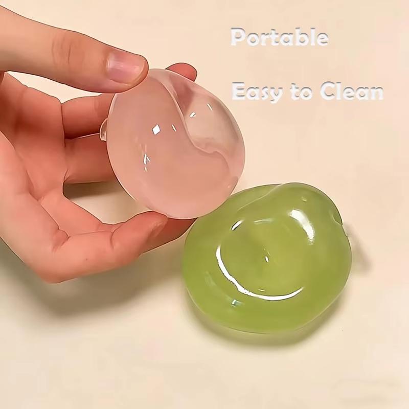 Balles Sensorielles à Presser Gelée Transparente 1 Pièce Jouet Fait Main Non Toxique à l'Huile de Coco pour Enfants Adultes Réduction du Stress Jeu