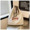 Women's Large-capacity One-shoulder Letter Calico Bag, Portable Oblique Span Bag, Trendy and Fashionable Versatile Women's Bag