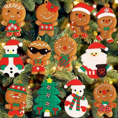 Kleine peperkoekman hanger Schattige kerstboomdecoraties Peperkoekman kerstversieringen set Kerstman voor Kerstmis voor de feestdagen