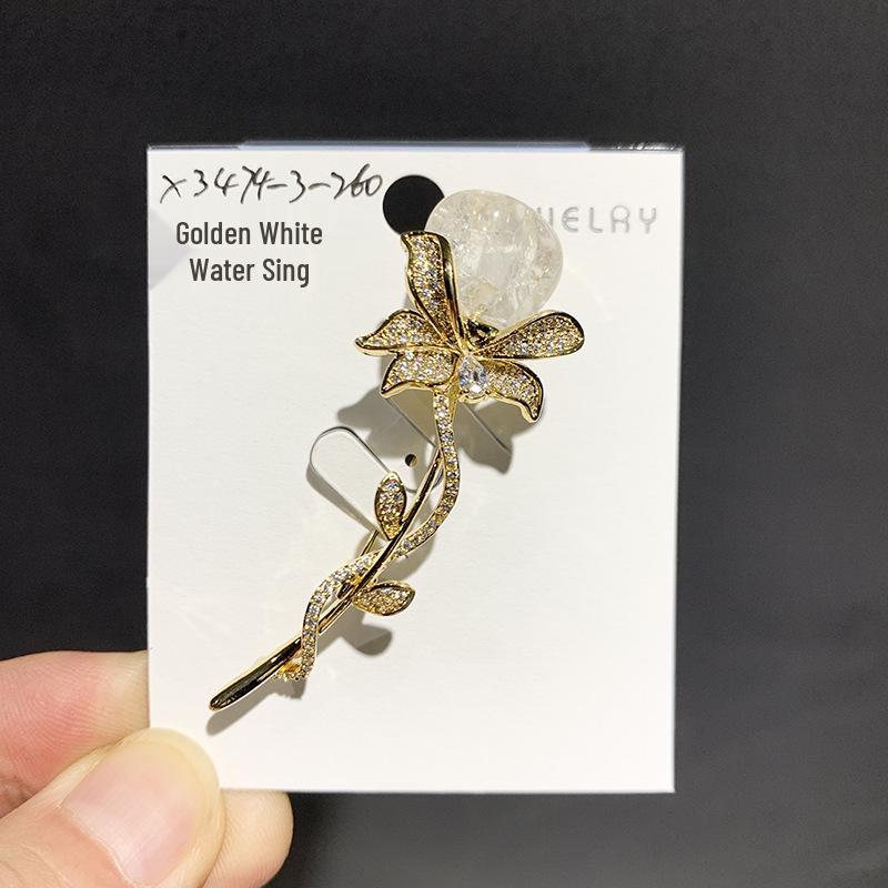 Bo Xin Yun Qixi Festival Rose Brooch with Baroque Pearl Jewelry