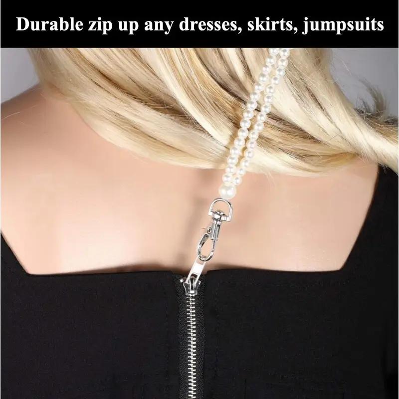 HOT Selling 2 In 1 Beaded Zipper Assistant Tool Pearl Neck Lanyard Zipper Puller Zipper Auxiliary Tool Pearl Chain