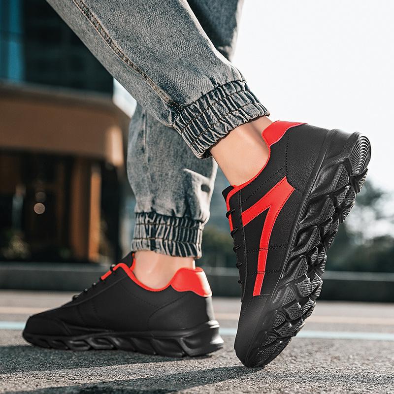 Men'S Casual Shoes Light Leather Men'S Sneakers 2022 Newest Comfortable Black Men'S Flat Casual Shoes Sneakers Men'S Shoes