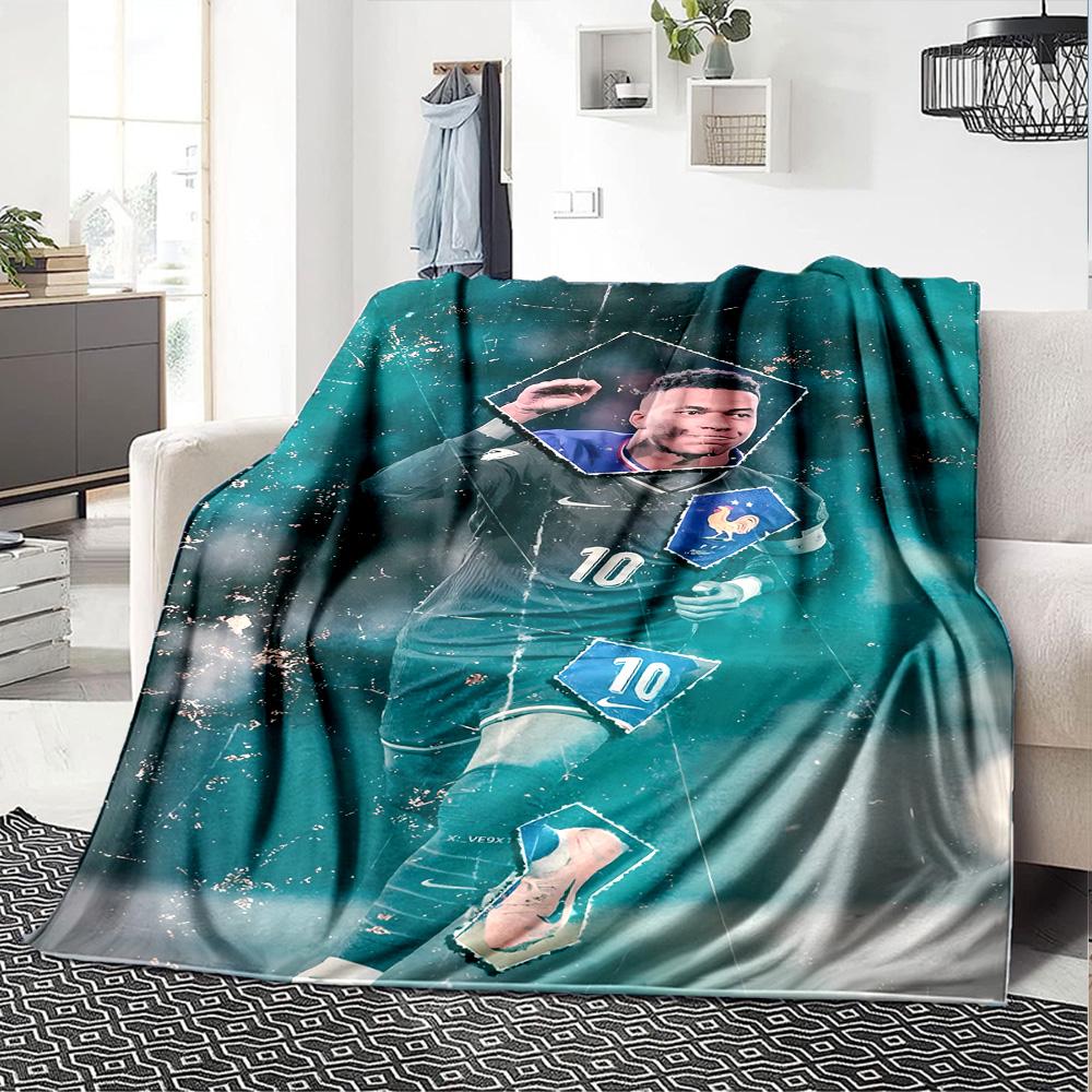 Mbappe Jubelmoment Decke Bequem Geeignet für Bett Sofa Couch Ganzjahresgebrauch Digitaldruck Ideales Geschenk für Freunde Familie Paare Pickni