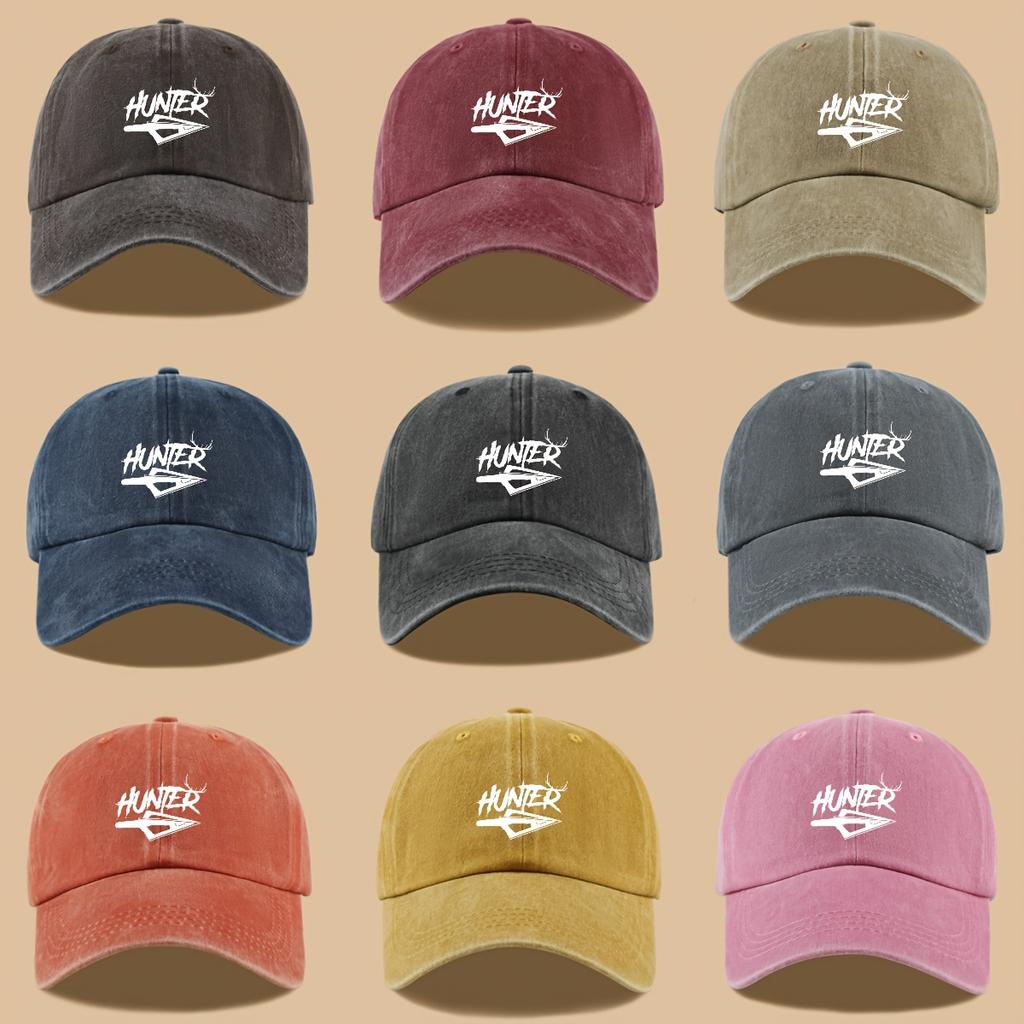 Fashionable Hunter Antler Print Retro Trucker Cap/Baseball Cap Breathable Adjustable Outdoor Sun Hat
