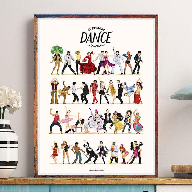 

Знаменитый постер фильма, художественная литература, портретные постеры, принты, все танцуют сейчас, цитата, картина, настенное искусство, домашний декор, холст, живопись Quadro 21cm×30cm NoFrame