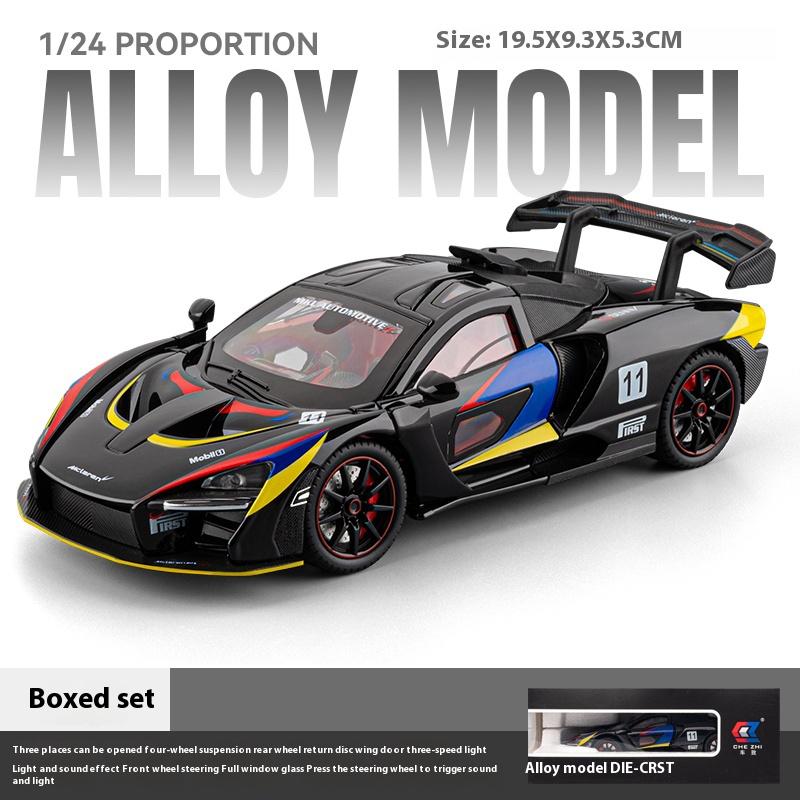 

Simulated 1/24 McLaren Senna car model with sound and lights, track version sports car model, boys gift, collection ornaments
