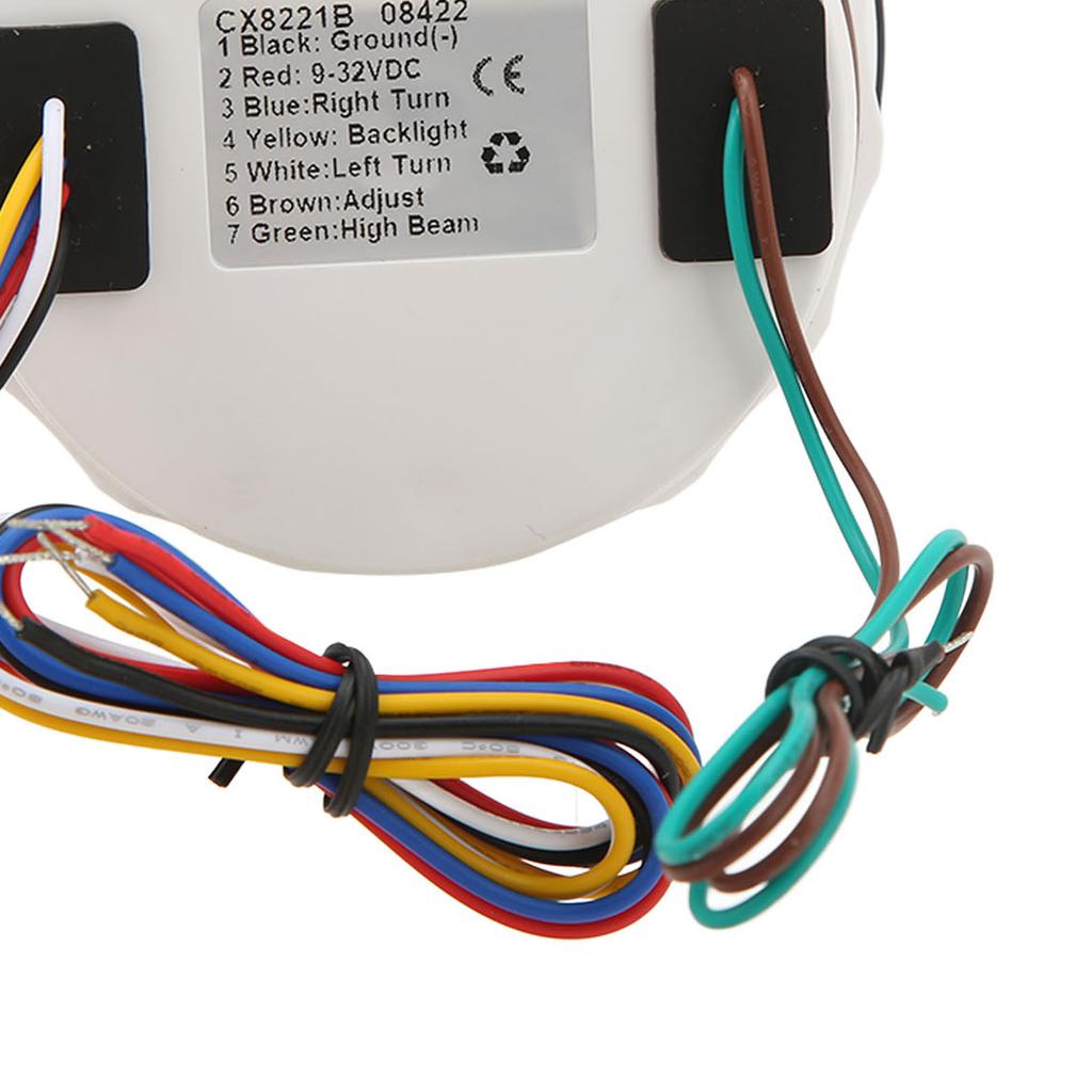 3 in 1 GPS Tachometer 200KMCelsiusH 85mm 9‑32V 7 Color Backlit Antifog for Boat Car RV Motorcycle